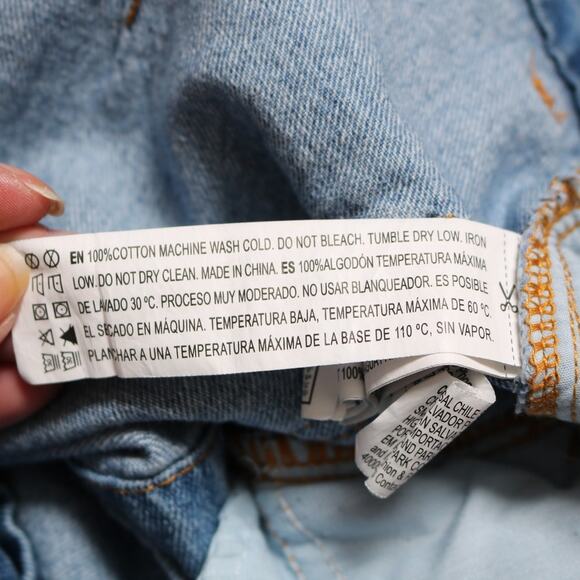 Forever 21 Paperbag High Waist Denim Shorts Cuffed Cotton Jean Shorts Size M - Picture 6 of 7